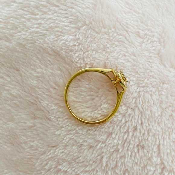 18K Gold Genuine Natural Diamond Cluster Halo Ring - Picture 6 of 7